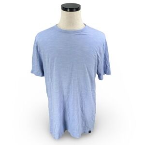 G/FORE Mens XL Light Blue Slub Knit Short Sleeve Crew Neck T-Shirt Made in Peru